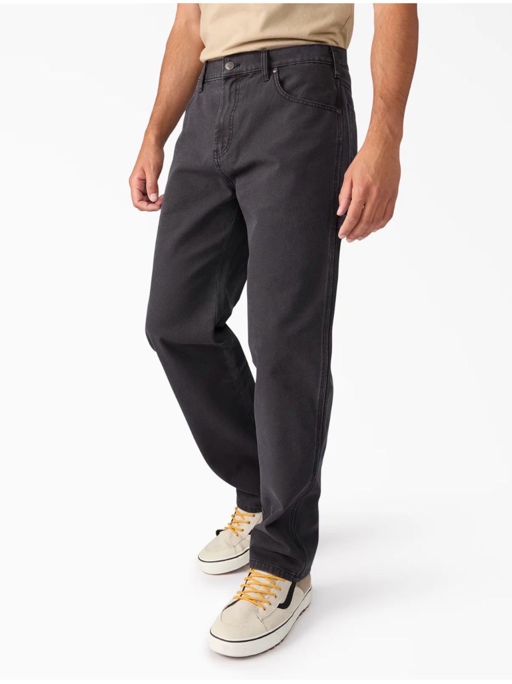 Dickies Flex Regular Fit Straight Leg Duck Carpenter Pants Dark Gray 36x30